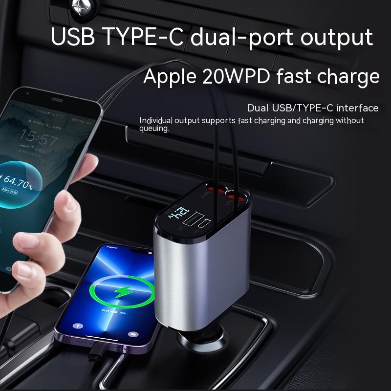 100W Super Fast Car Charger - Unleash Ultimate Power on the Go for Efficient Charging