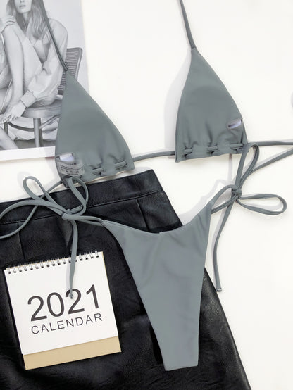 Grey Triangle Roe Lanyard Bikini