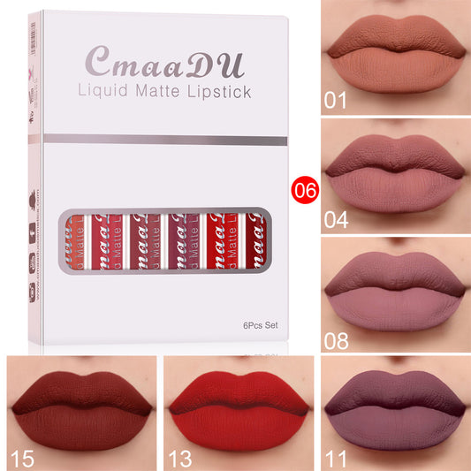 CmaaDu Matte Non-Stick Long-Lasting Lipstick