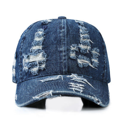 Denim Ripped Baseball Cap