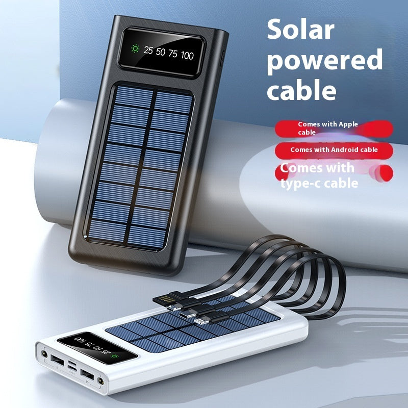 4 Cable Solar Energy Portable Battery For Mobile Phones