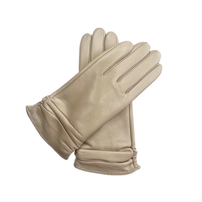 Ladies Touch Screen Sheepskin Leather Gloves With Velvet