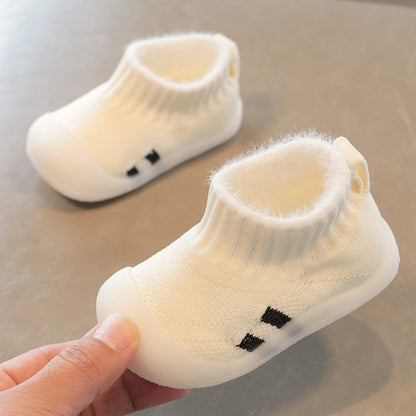 Baby/Toddler Soft Woolen Sock Shoes with silicon sole