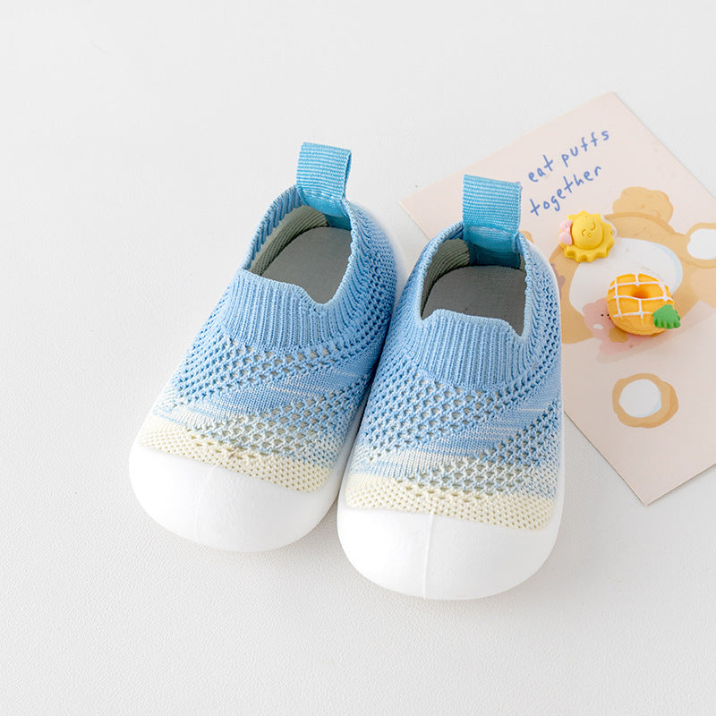 Baby Outdoor Soft Bottom Plaid Cotton Shoes