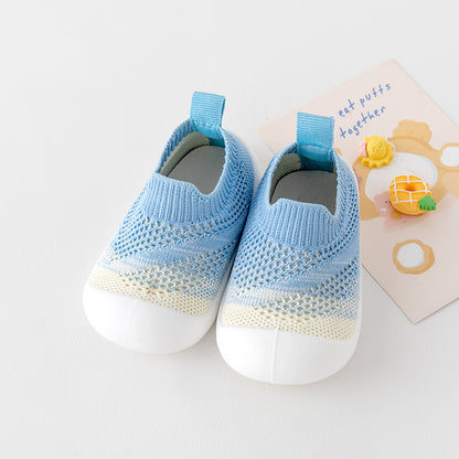 Baby Outdoor Soft Bottom Plaid Cotton Shoes