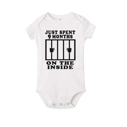 Cotton Baby Short Sleeve Body Suit with funny print quote