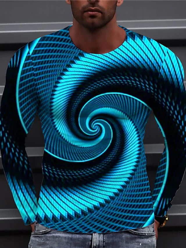 Hip-hop Gradient Swirl Retro Top