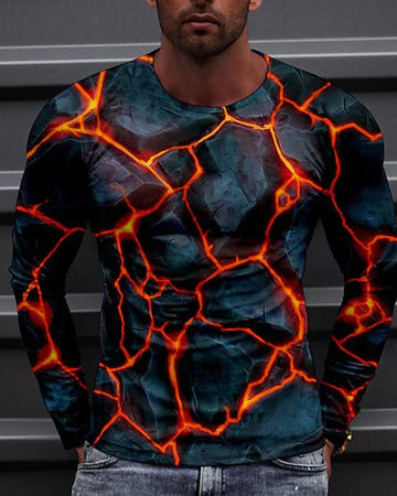 Printed Statement - Men's Long Sleeve Top