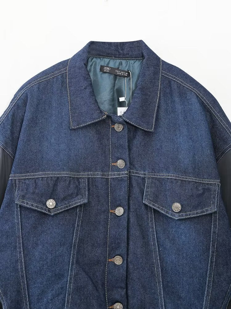 Women's Patchwork Denim Pilot Jacket