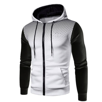 Zipper Hooded Panel Sweatshirt