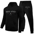 Men's Hoodie Tracksuit - Milano Printed Sweatshirt and Pants